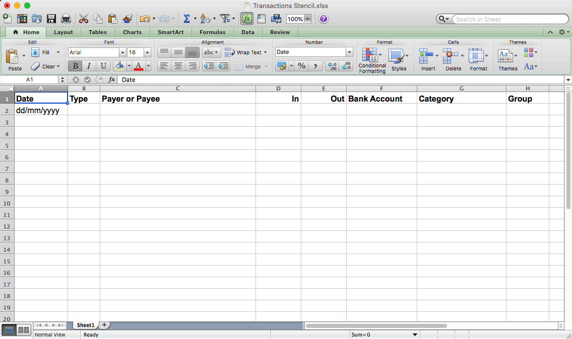Using Accounts Spreadsheets